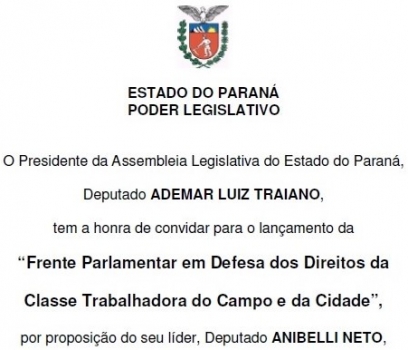 Frente Parlamentar em Defesa dos Trabalhadores realizará Evento de Lançamento