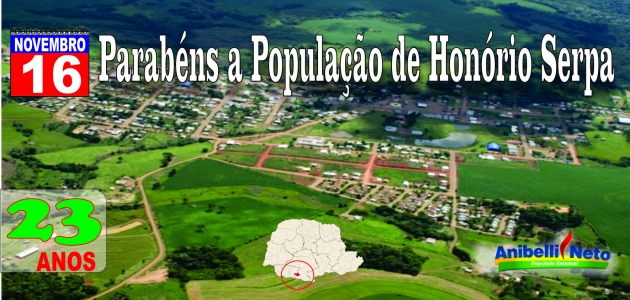 Parabéns Honório Serpa