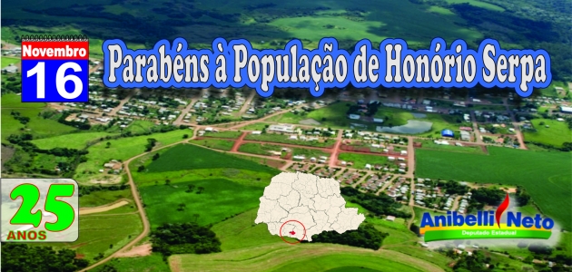 Parabéns à População de Honório Serpa