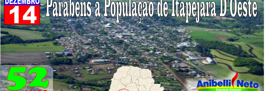 Parabéns Itapejara D´Oeste