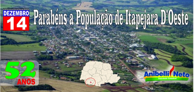 Parabéns Itapejara D´Oeste