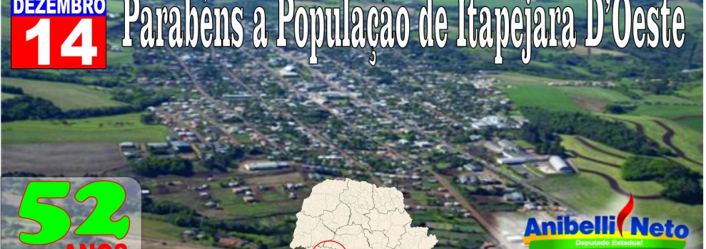 Parabéns Itapejara D´Oeste