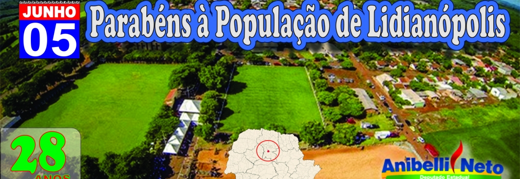 Parabéns à População de Lidianópolis