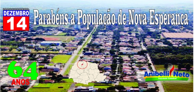 Parabéns Nova Esperança