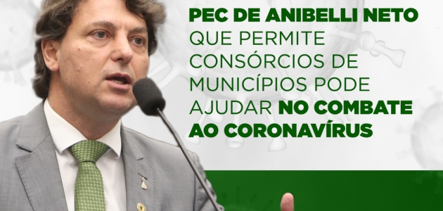 PEC de Anibelli Neto que permite consórcios de municípios pode ajudar no combate ao coronavírus