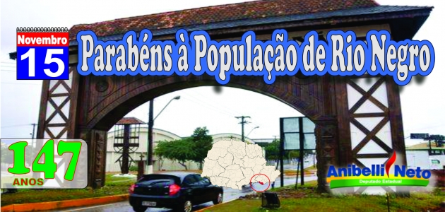 Parabéns à População de Rio Negro