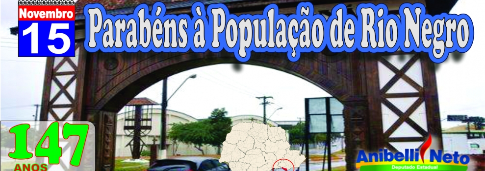 Parabéns à População de Rio Negro