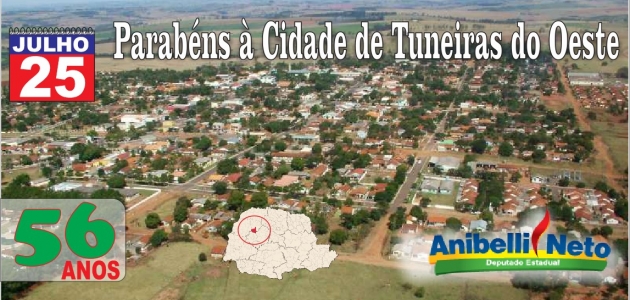 Parabéns Tuneiras do Oeste
